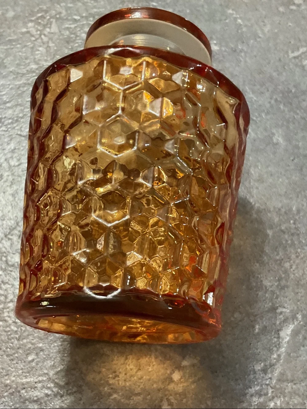 Vintage Amber & Orange Glass Accent Vases - Set of 3